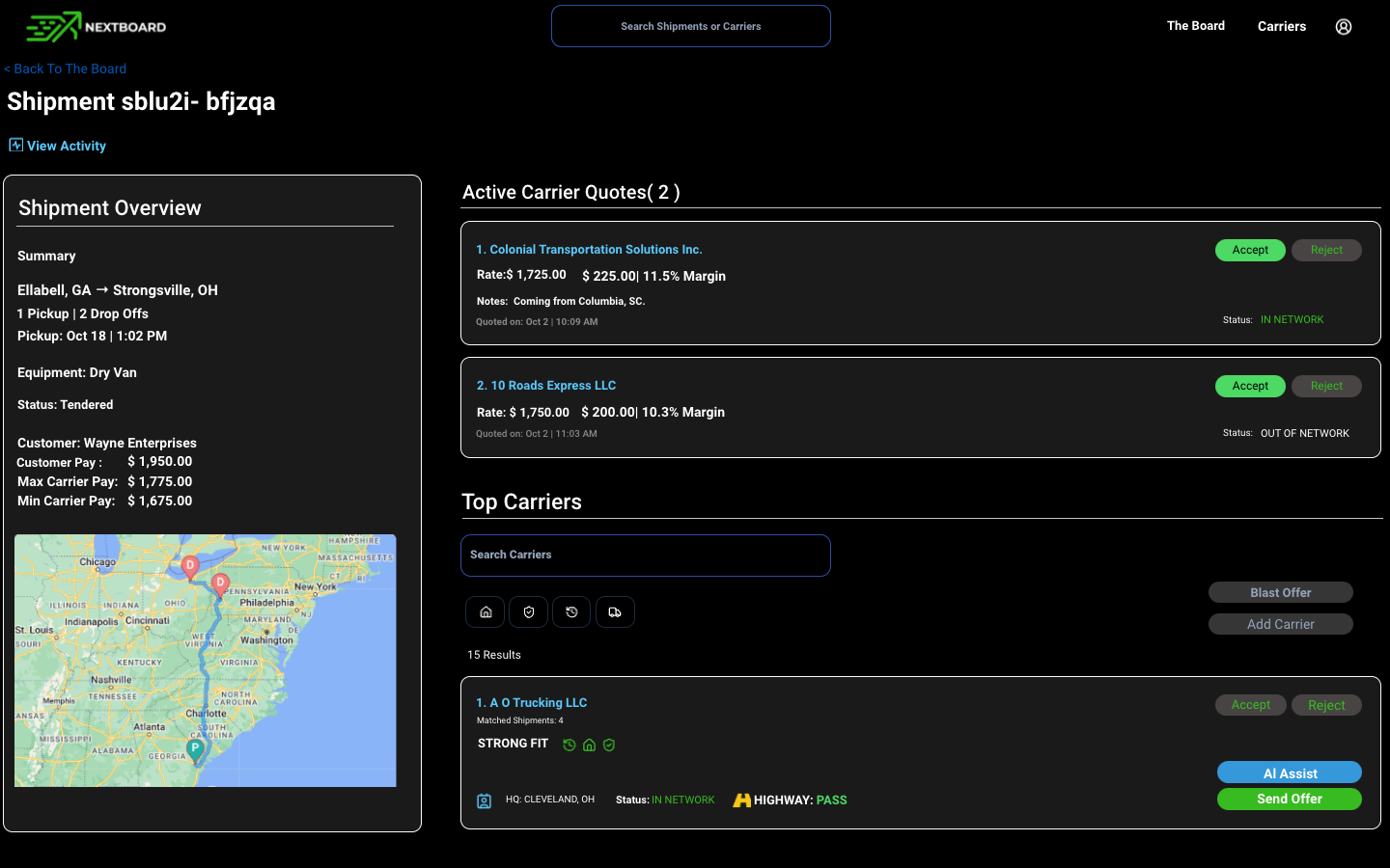 NextBoard platform interface